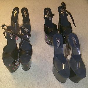 Four pairs of Pleaser Heels